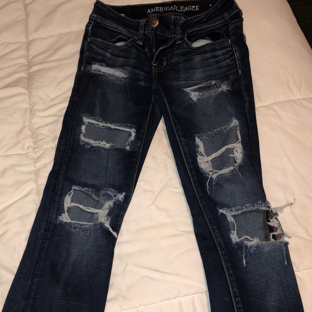 American Eagle ripped jeans